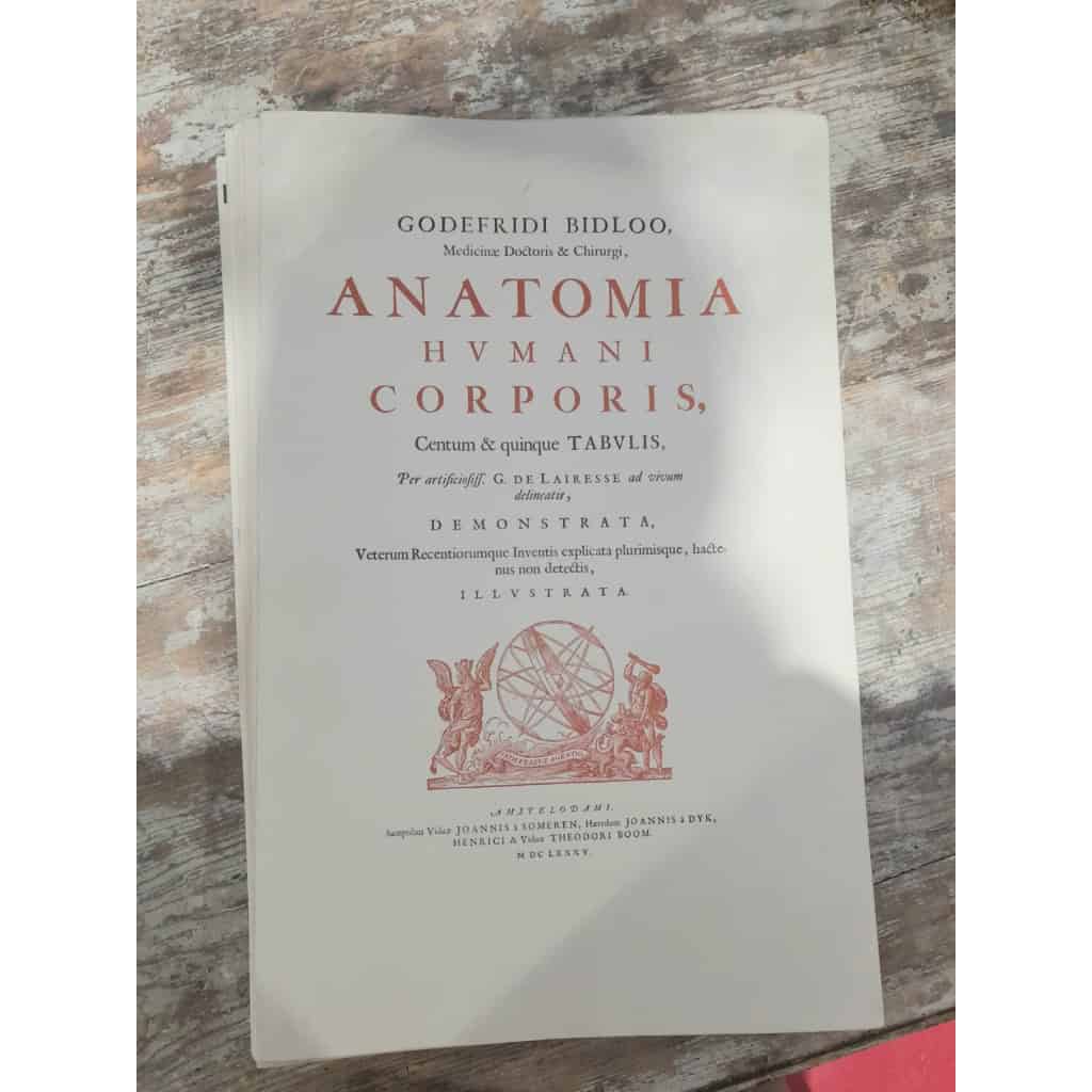 Godefridi Bidloo, De Humani Corporis, 1685 fac-similé non relié, 105 planches 10
