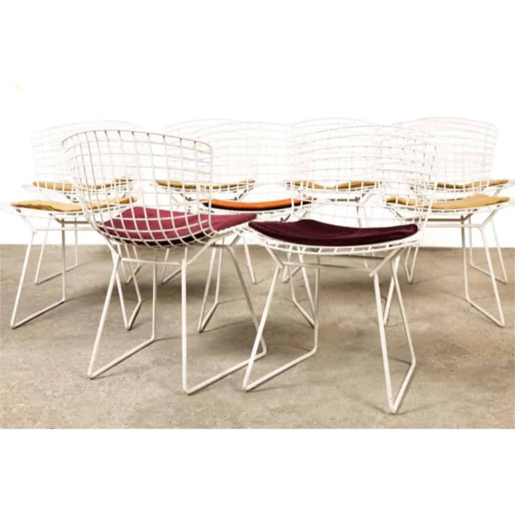 Harry BERTOIA (1915-1978) pour KNOLL INTERNATIONAL, éditeur. 4 Chaises « Diamond » 6