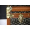 Valise Goyard ancienne 86 cm en toile a chevrons 22 Valise Goyard ancienne 86 cm en toile a chevrons 22