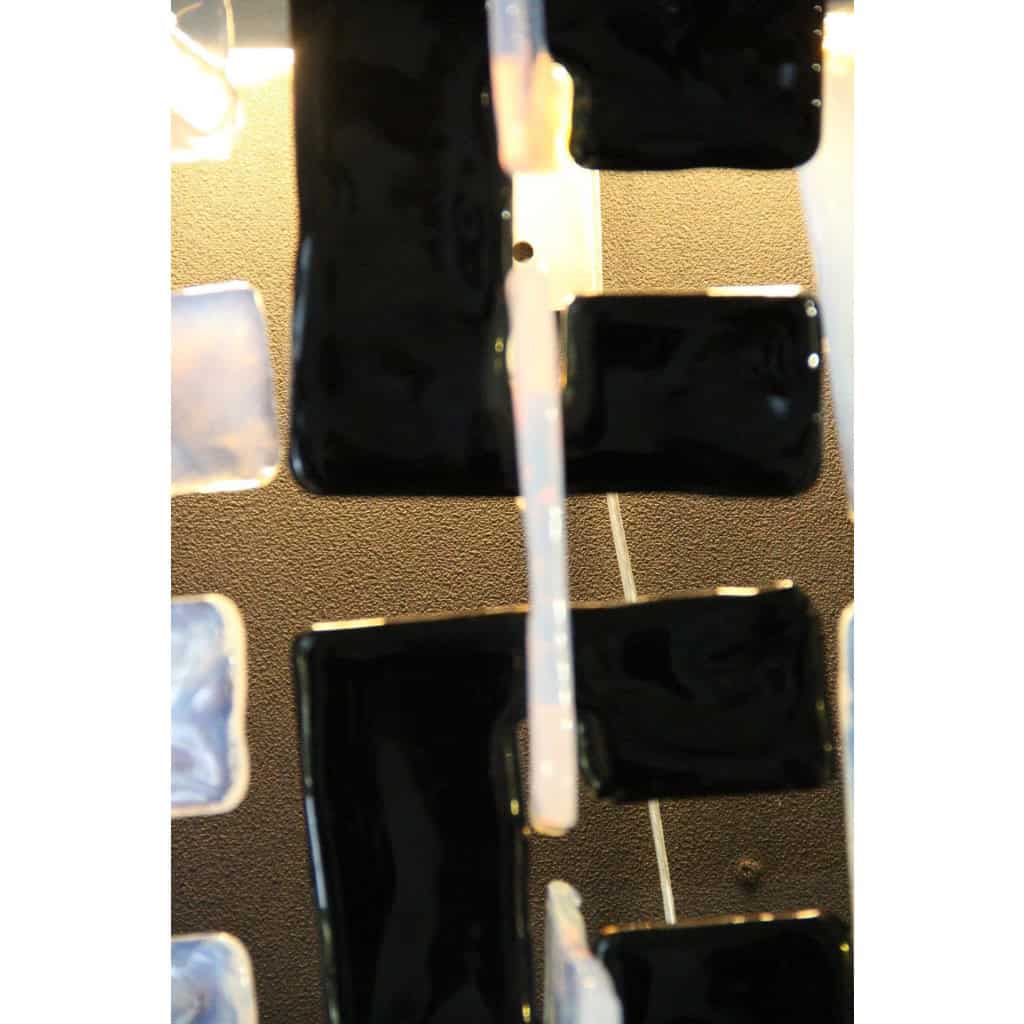 Paire d&rsquo;appliques Carlo Nasonmoderne en verre de Murano noir,irisé et cristal pour Mazzega 13