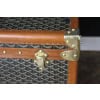 Valise Goyard ancienne 86 cm en toile a chevrons 26 Valise Goyard ancienne 86 cm en toile a chevrons 26