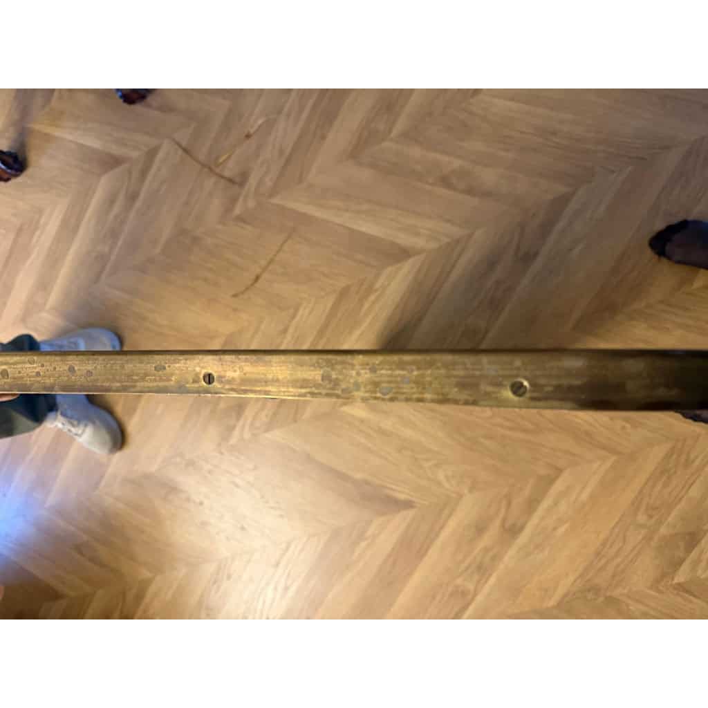 Miroir moderniste Italien en laiton doré années 60, style Gio Ponti,Fontana Arte 11