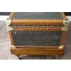 Valise Goyard ancienne 86 cm en toile a chevrons 30 Valise Goyard ancienne 86 cm en toile a chevrons 30
