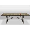 Table de salle à manger en « scagliola » et fer forgé. Années 50 12
