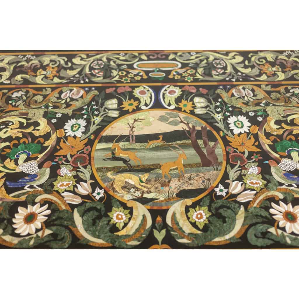 Table de salle à manger en « scagliola » et fer forgé. Années 50 6