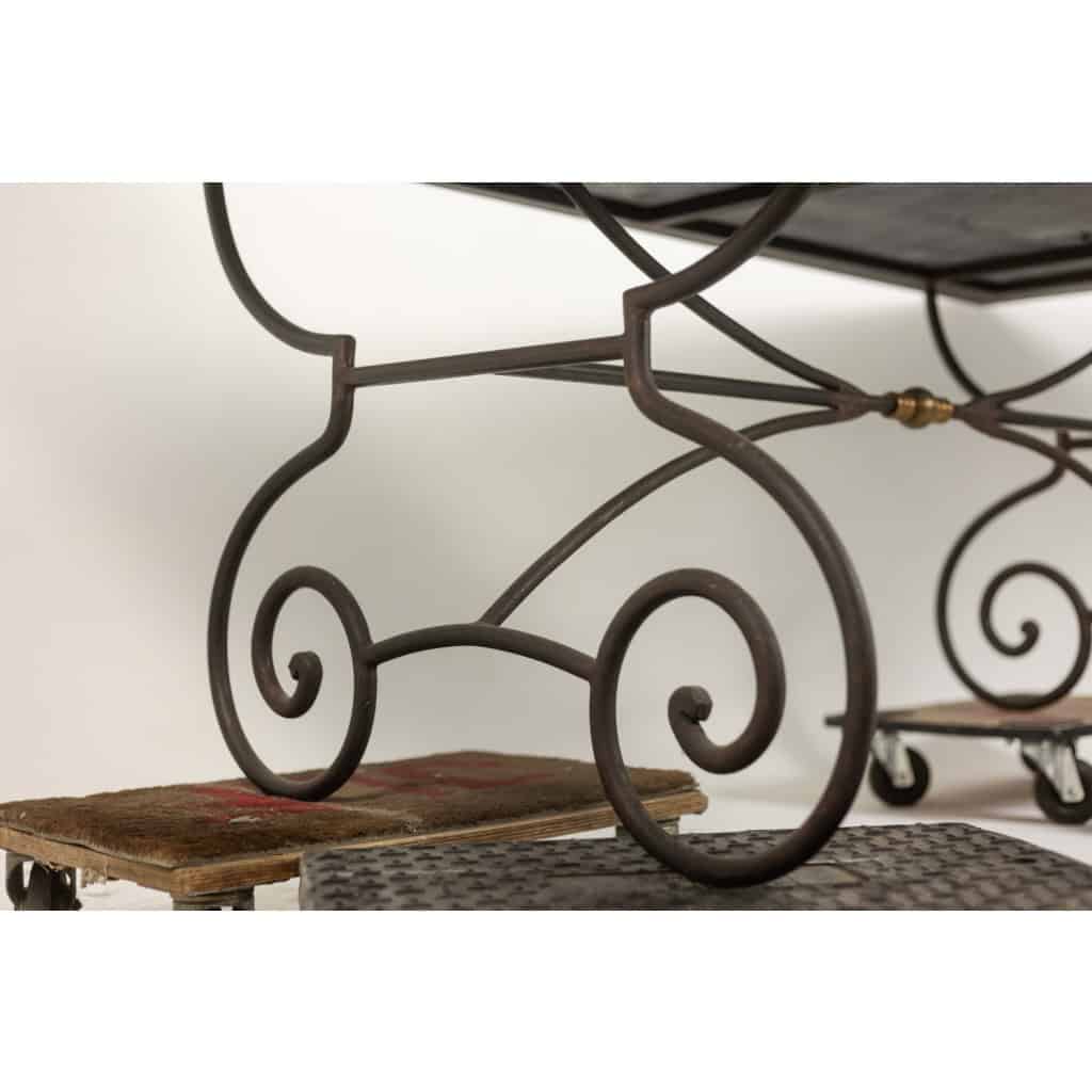 Table de salle à manger en « scagliola » et fer forgé. Années 50 8