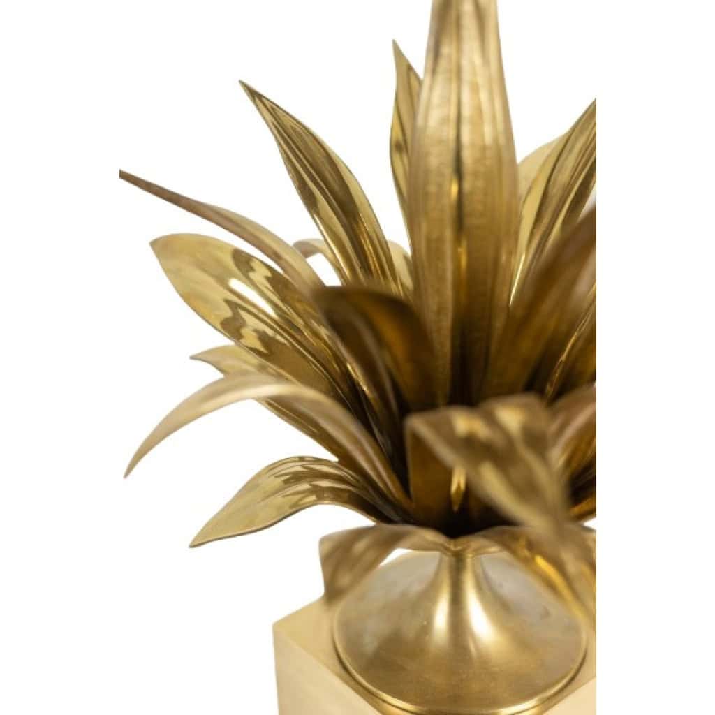 Maison Charles, Lampe « agave » en bronze doré et laiton patiné. Années 70 7