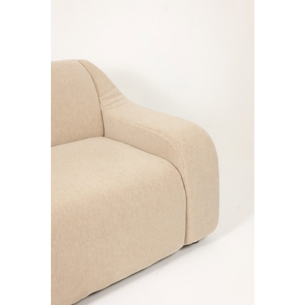 Paire de larges et confortables fauteuils en tissu beige. Contemporains 9