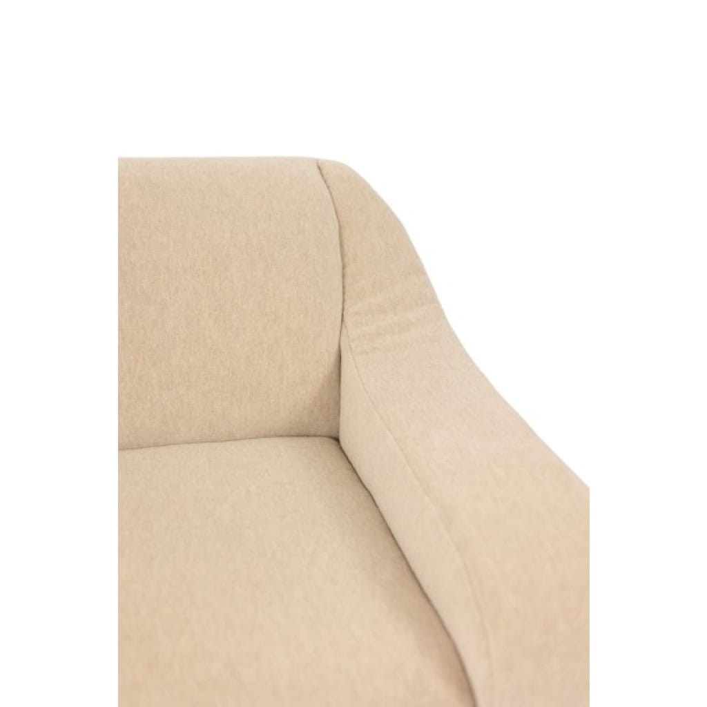 Paire de larges et confortables fauteuils en tissu beige. Contemporains 11