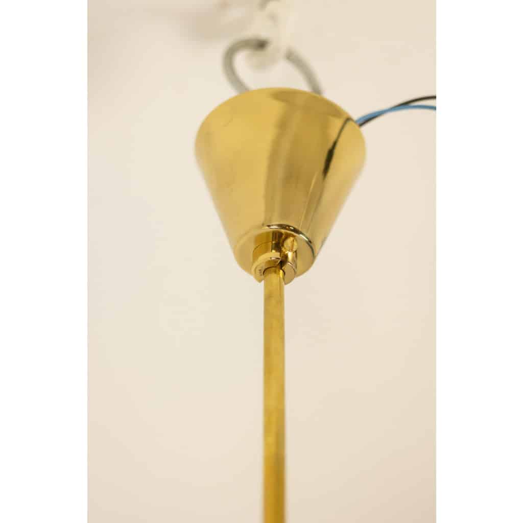 Kamenicky Senov, édité par. Paire de lustres en laiton et verre. Vers 1970 11