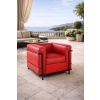 LE CORBUSIER ET PIERRE JEANNERET : Fauteuil « LC2 » cuir rouge 31