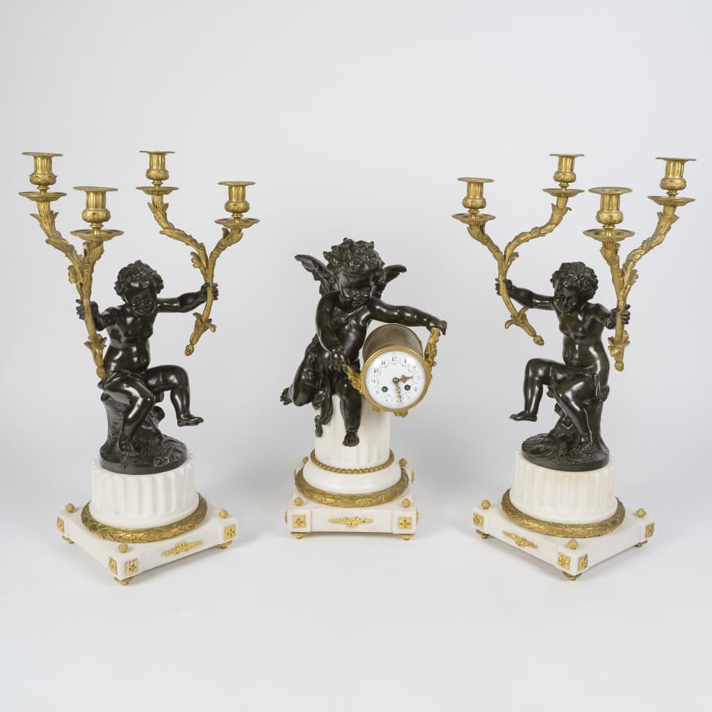 Grande Garniture De Cheminée Louis XVI 3 Grande Garniture De Cheminée Louis XVI 3