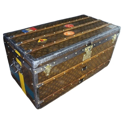 Malle Vuitton courrier 100 cm en toile tissée Malle Vuitton courrier 100 cm en toile tissée