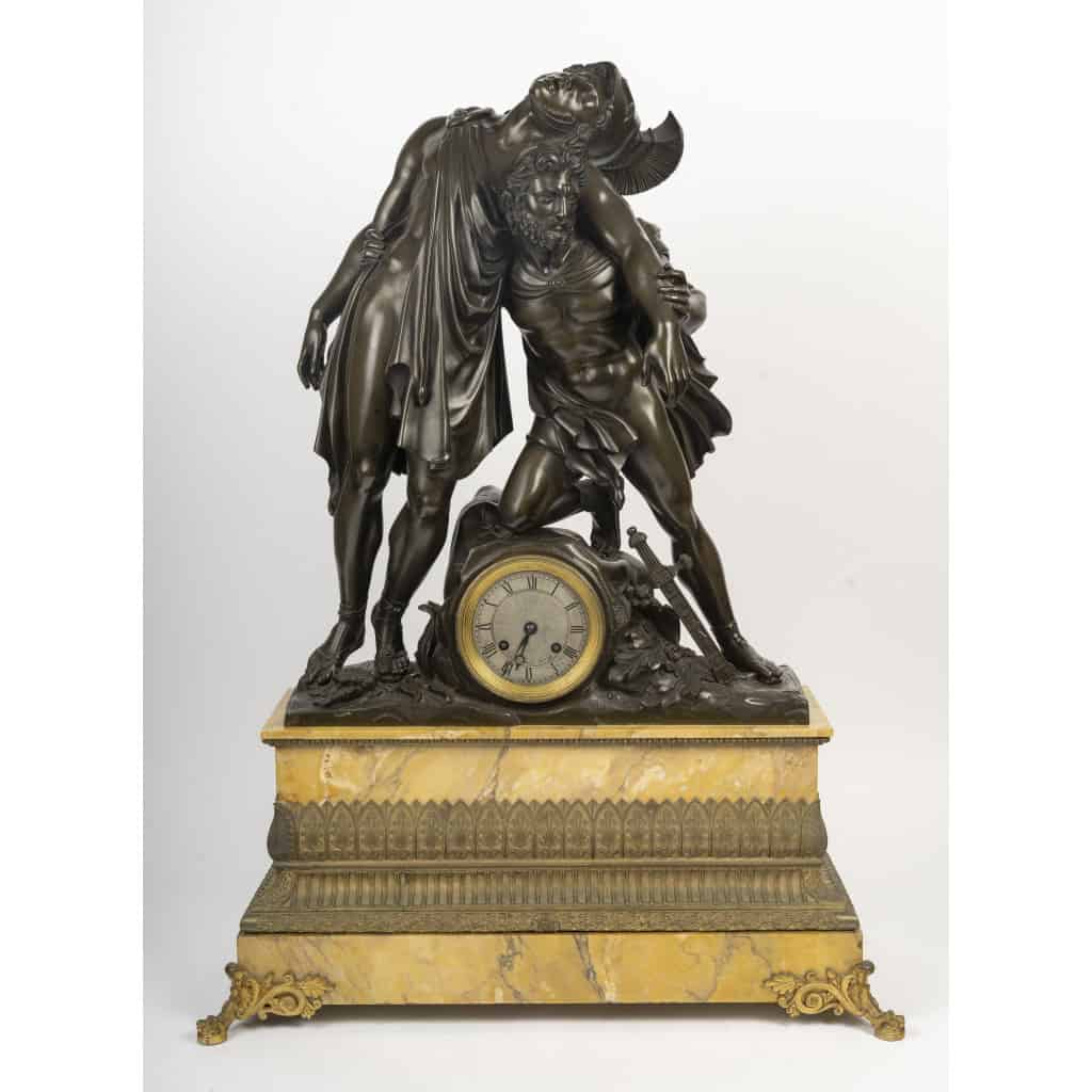 Monumentale pendule représentant Achille et Patrocle, Circa 1830 3 Monumentale pendule représentant Achille et Patrocle, Circa 1830 3