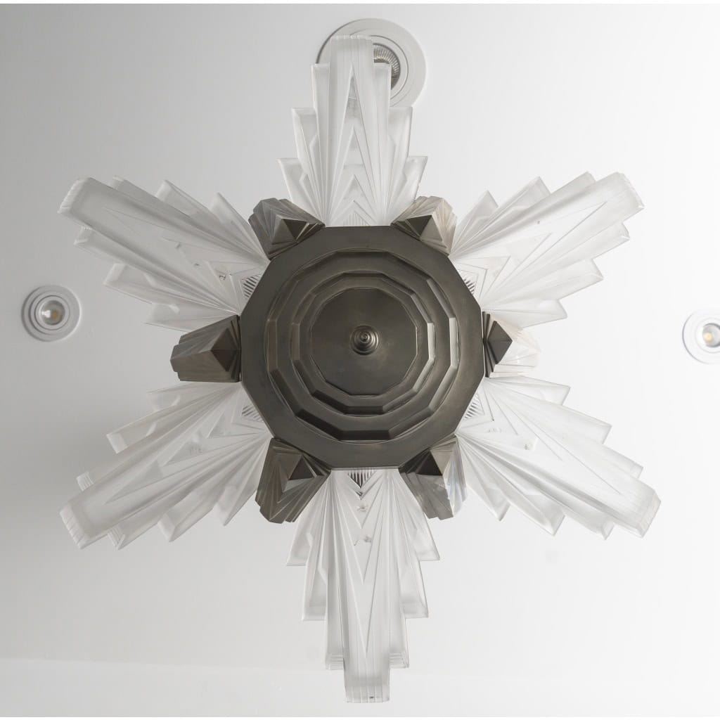 Henri PETITOT, Lustre Art Deco, Circa 1930 4