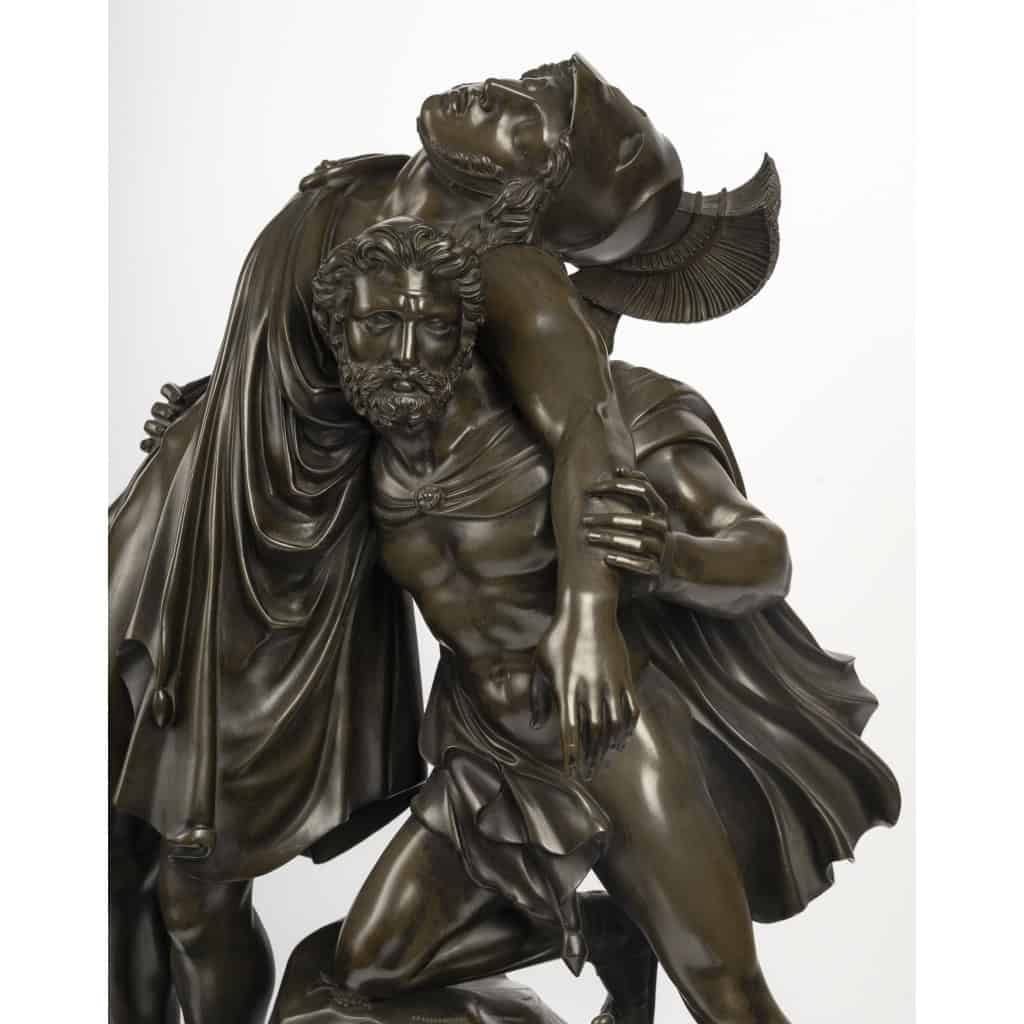 Monumentale pendule représentant Achille et Patrocle, Circa 1830 4 Monumentale pendule représentant Achille et Patrocle, Circa 1830 4