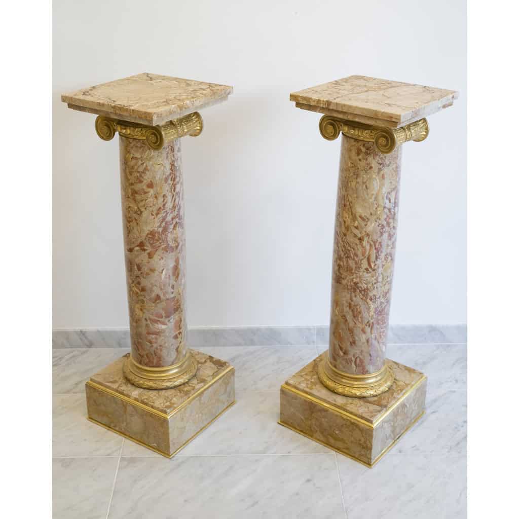 Paire de colonnes néoclassiques, Circa 1880 6 Paire de colonnes néoclassiques, Circa 1880 6