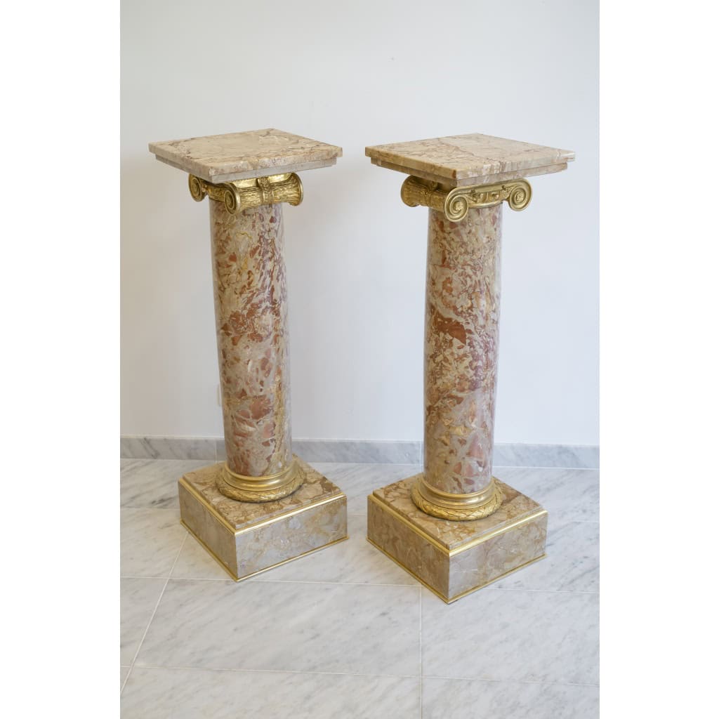 Paire de colonnes néoclassiques, Circa 1880 7 Paire de colonnes néoclassiques, Circa 1880 7