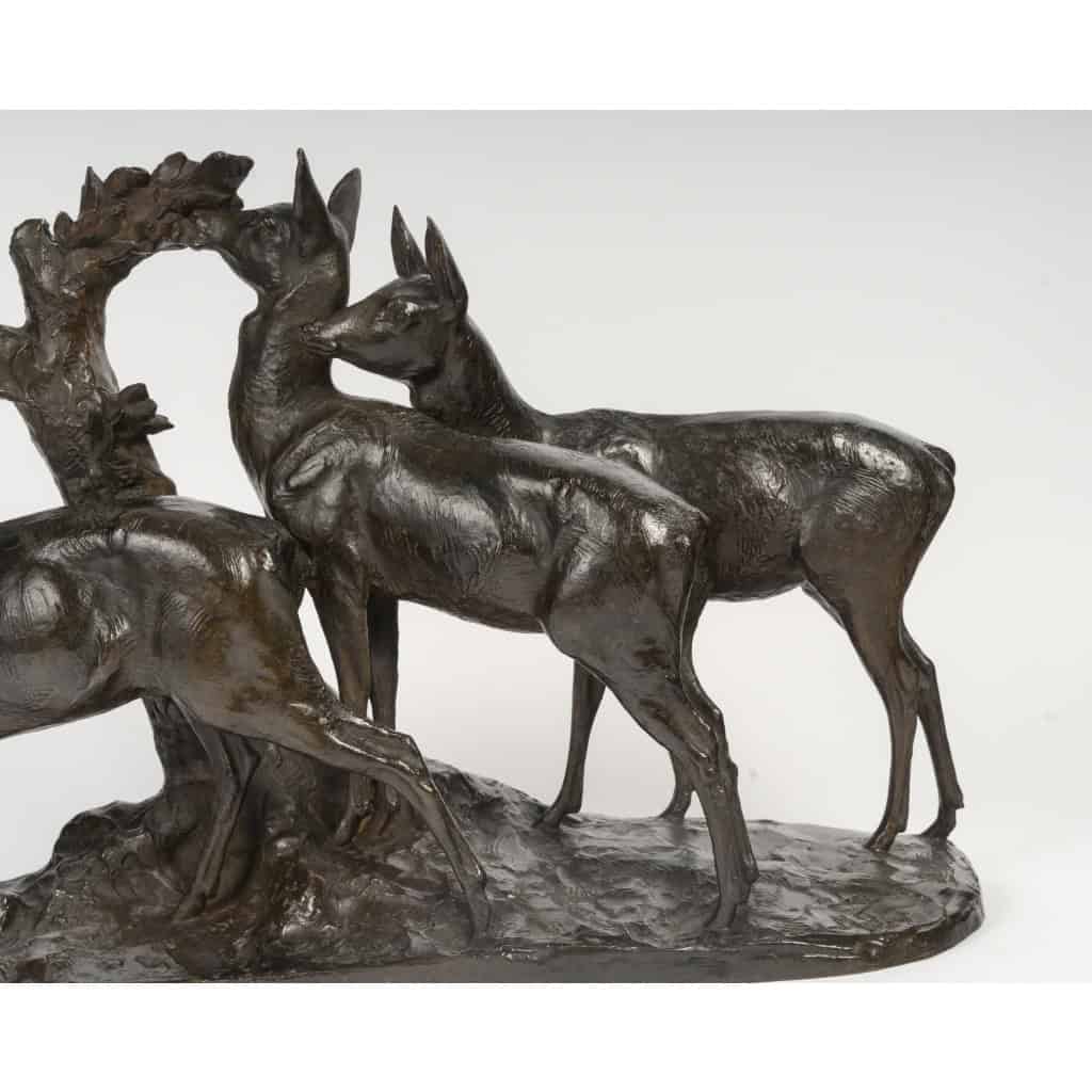 Maximilien FIOT (1886-1953) Un brocard et deux chevrettes 5