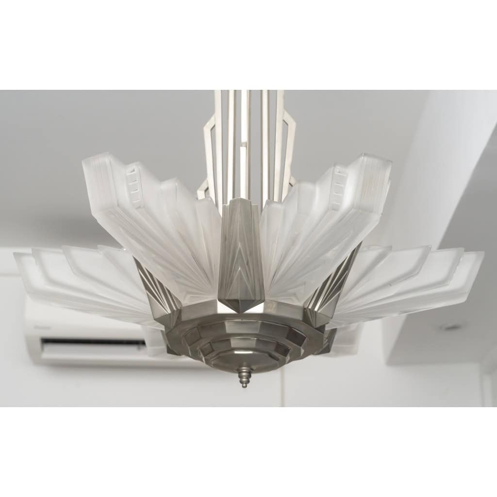 Henri PETITOT, Lustre Art Deco, Circa 1930 5