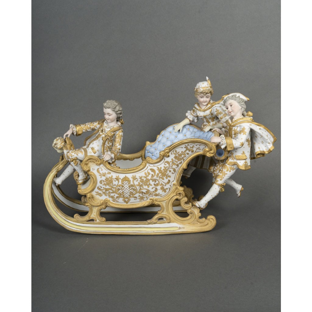 SITZENDORF, Centre de table en biscuit, Circa 1900 4