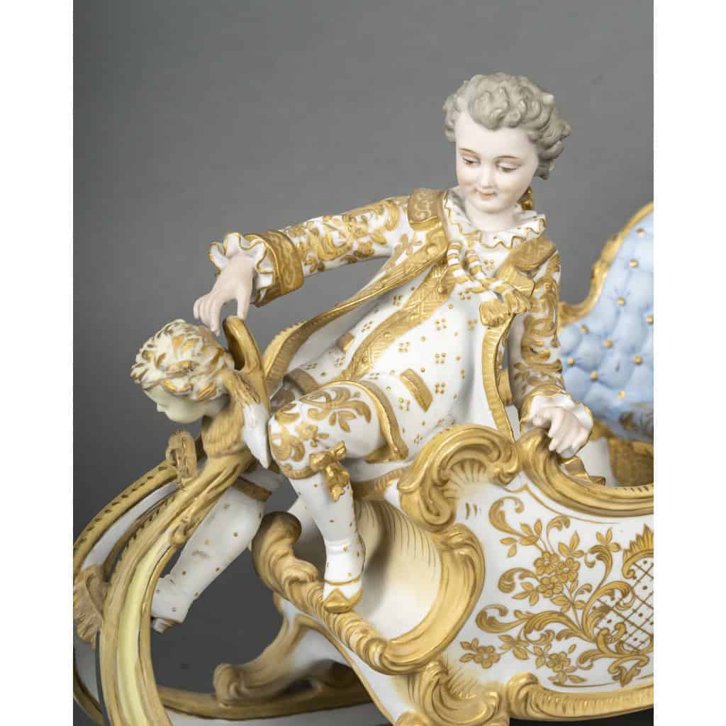 SITZENDORF, Centre de table en biscuit, Circa 1900 5