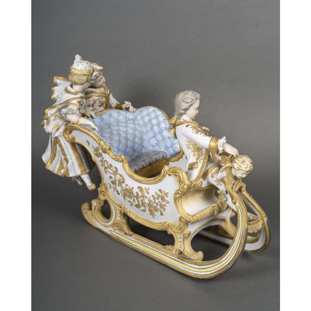 SITZENDORF, Centre de table en biscuit, Circa 1900 7