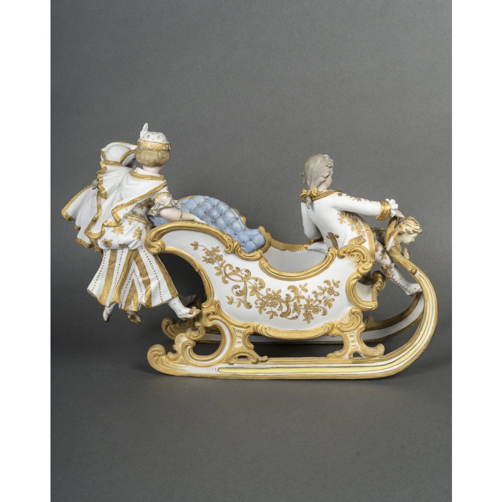 SITZENDORF, Centre de table en biscuit, Circa 1900 8