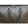 Porte-documents Louis Vuitton Monogram Macassar – Garniture en cuir noir 26