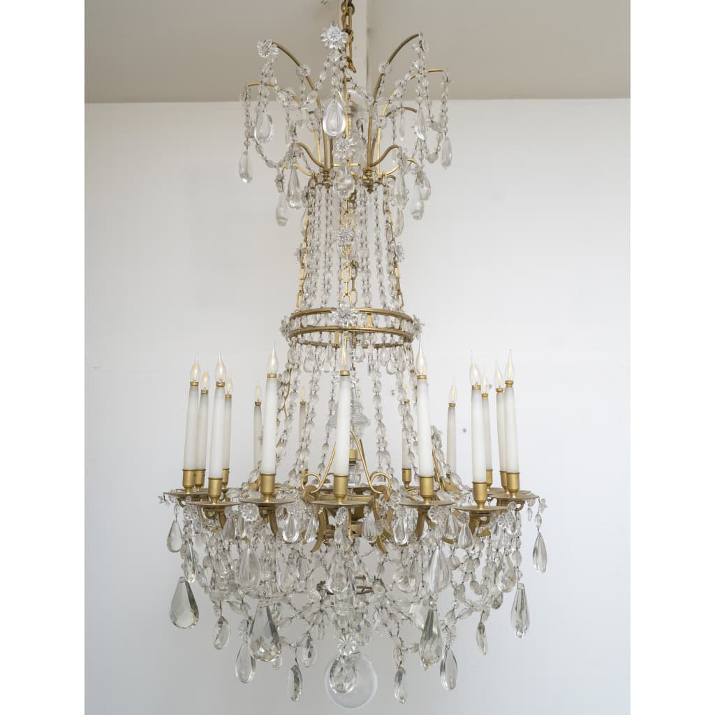 Grand lustre Louis XVI modèle « Marie-Antoinette » Circa 1870 7