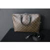 Porte-documents Louis Vuitton Monogram Macassar – Garniture en cuir noir 28