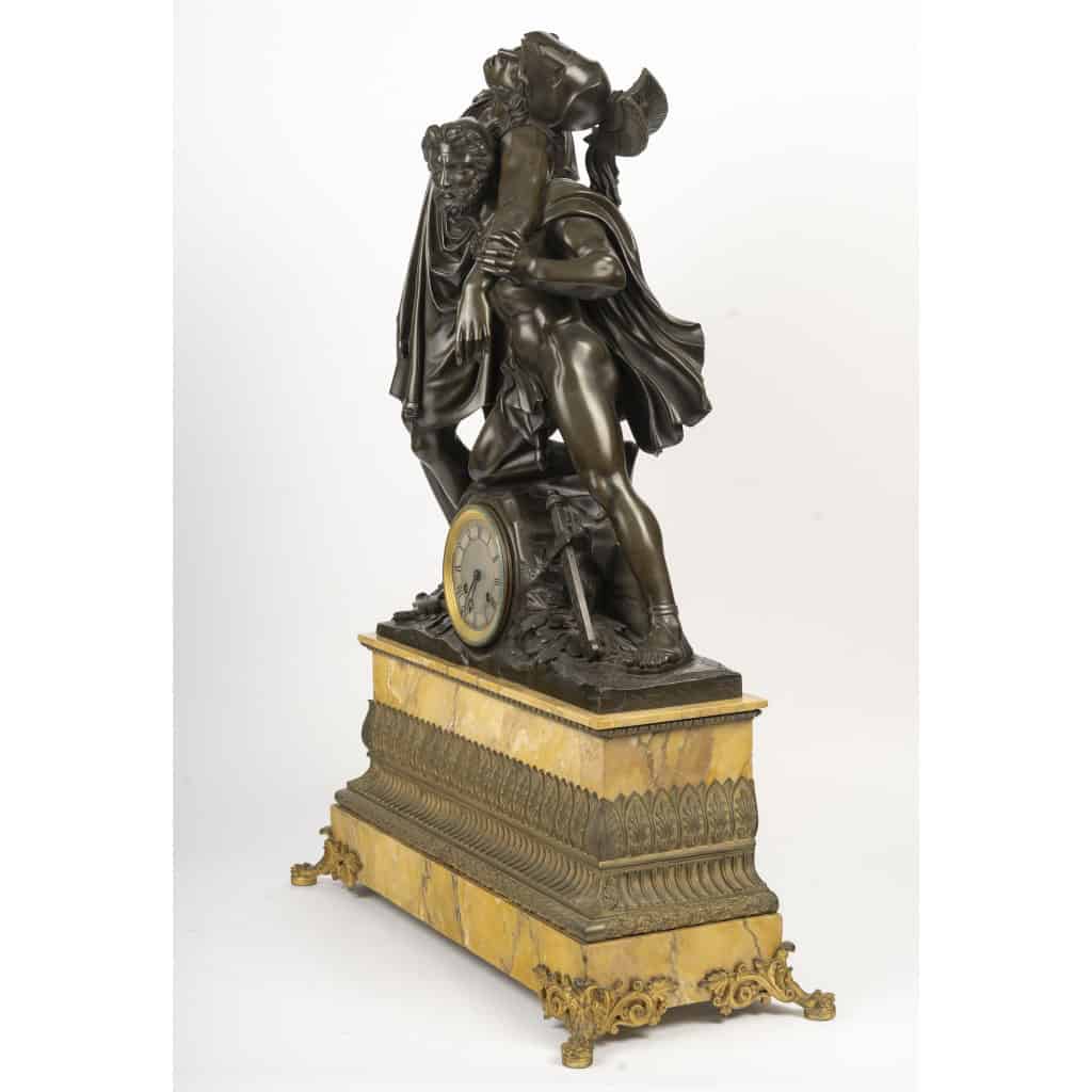 Monumentale pendule représentant Achille et Patrocle, Circa 1830 8 Monumentale pendule représentant Achille et Patrocle, Circa 1830 8