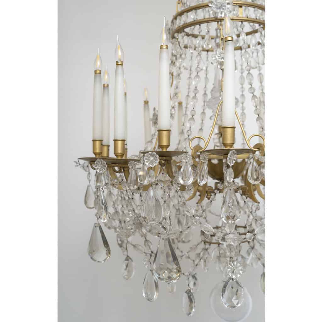 Grand lustre Louis XVI modèle « Marie-Antoinette » Circa 1870 8