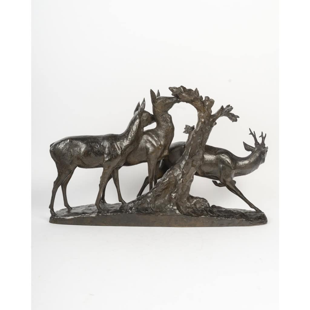 Maximilien FIOT (1886-1953) Un brocard et deux chevrettes 9