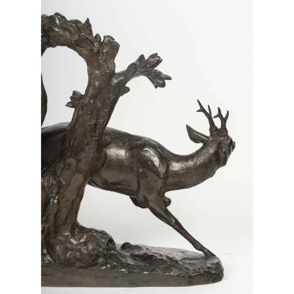 Maximilien FIOT (1886-1953) Un brocard et deux chevrettes 10