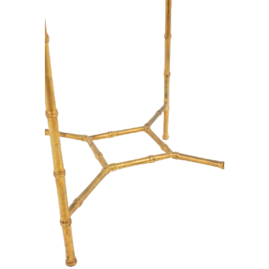 Guéridon. Piétement en métal doré et plateau en marbre gris. 20e siècle. 8