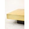 Table basse en marqueterie de paille et laiton. Contemporain 12