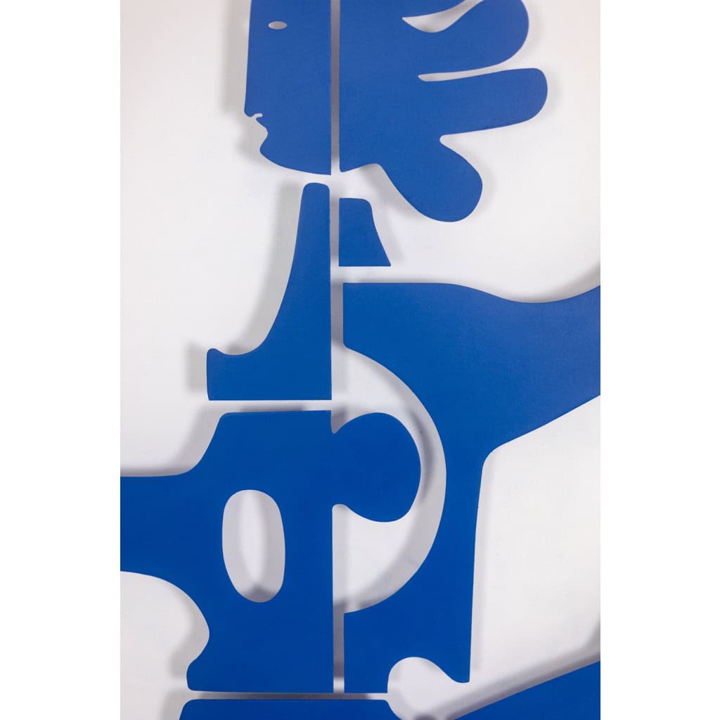 Antonine de Saint Pierre. Panneau Eva en métal laqué bleu marine. Contemporain 8