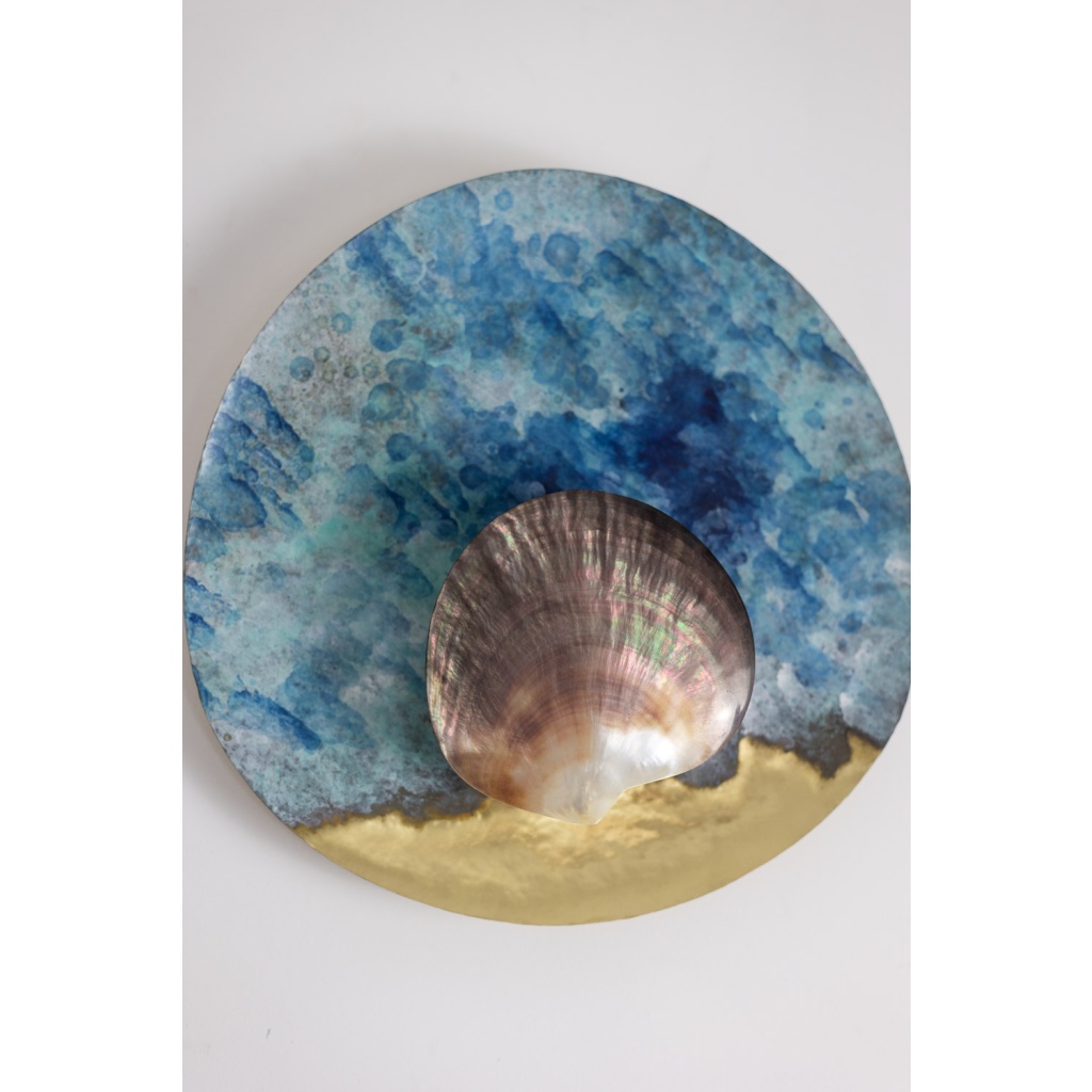 Paire d’appliques modèle « nacre noir ». Travail contemporain. 5