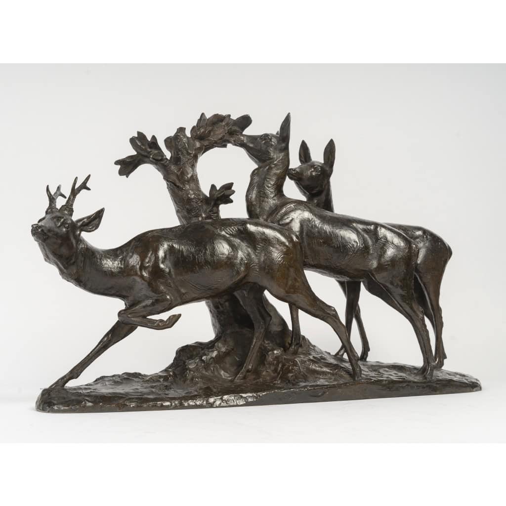 Maximilien FIOT (1886-1953) Un brocard et deux chevrettes 11