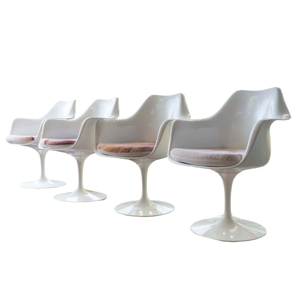 Eero Saarinen (1910–1961) & Knoll – Lot de 4 fauteuils Tulip 3