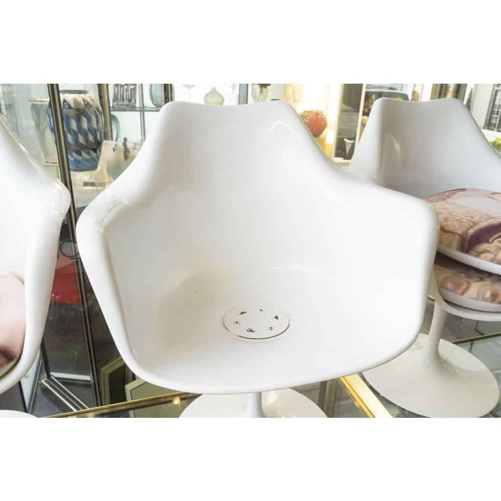 Eero Saarinen (1910–1961) & Knoll – Lot de 4 fauteuils Tulip 12