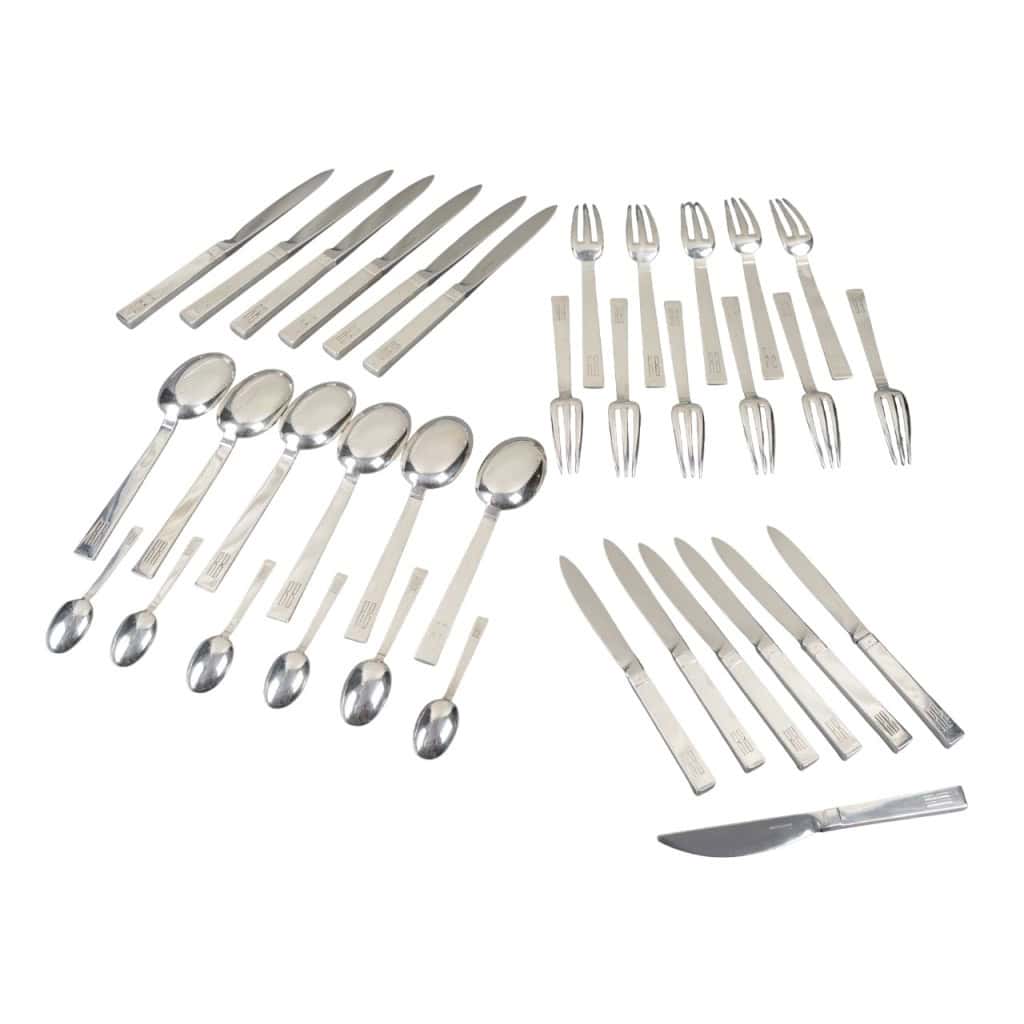 Jean-Élysée Puiforcat (1897–1945) – Service « Antibes » en argent massif, 36 pièces 3