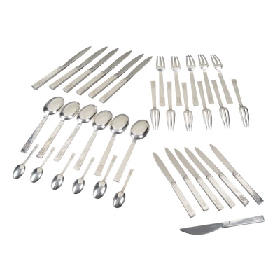 Jean-Élysée Puiforcat (1897–1945) – Service « Antibes » en argent massif, 36 pièces 3