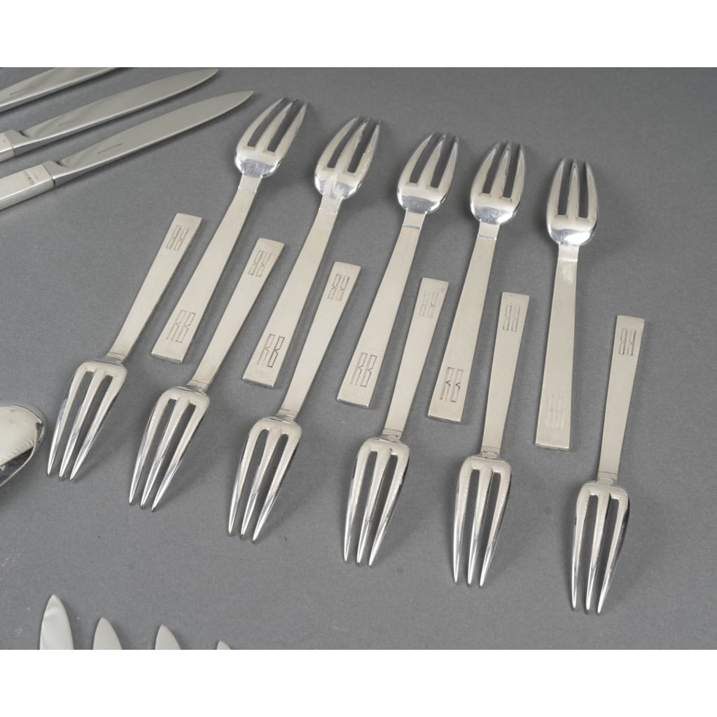 Jean-Élysée Puiforcat (1897–1945) – Service « Antibes » en argent massif, 36 pièces 9