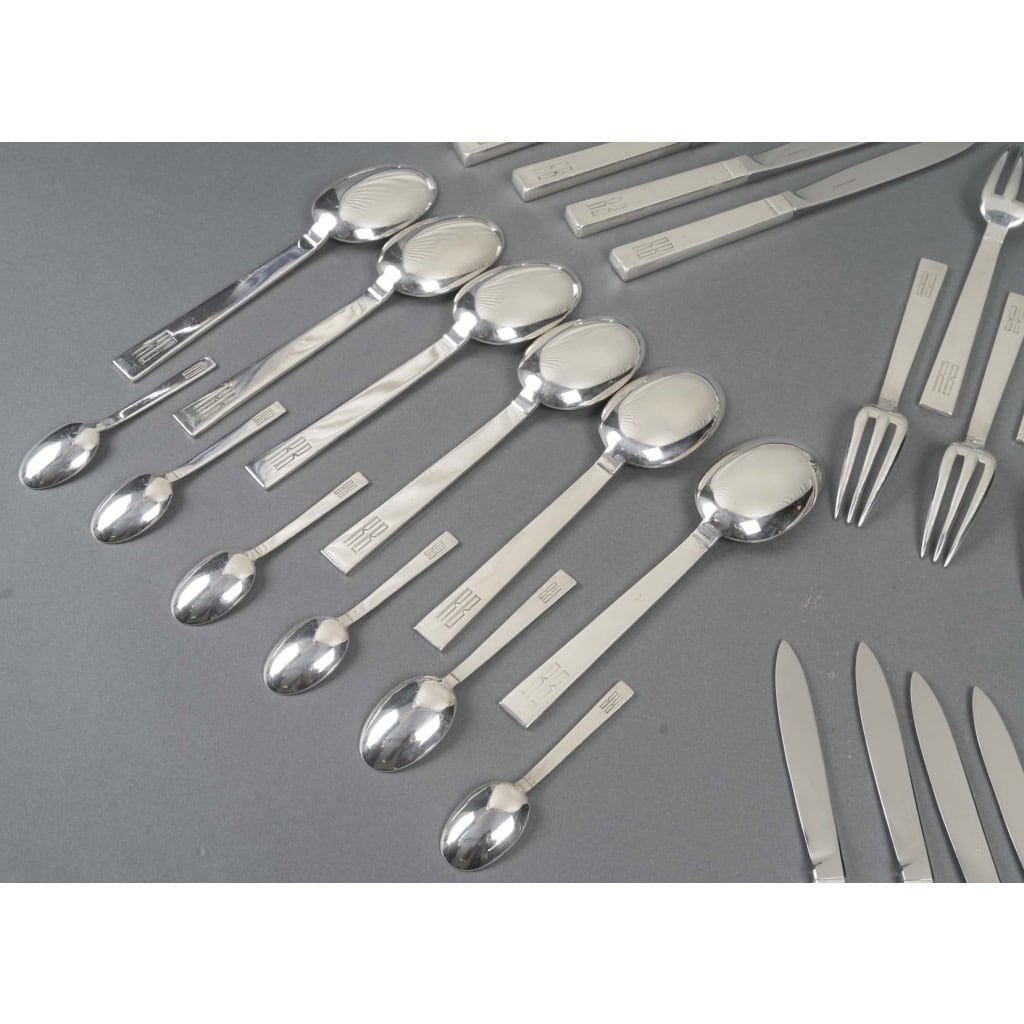 Jean-Élysée Puiforcat (1897–1945) – Service « Antibes » en argent massif, 36 pièces 7