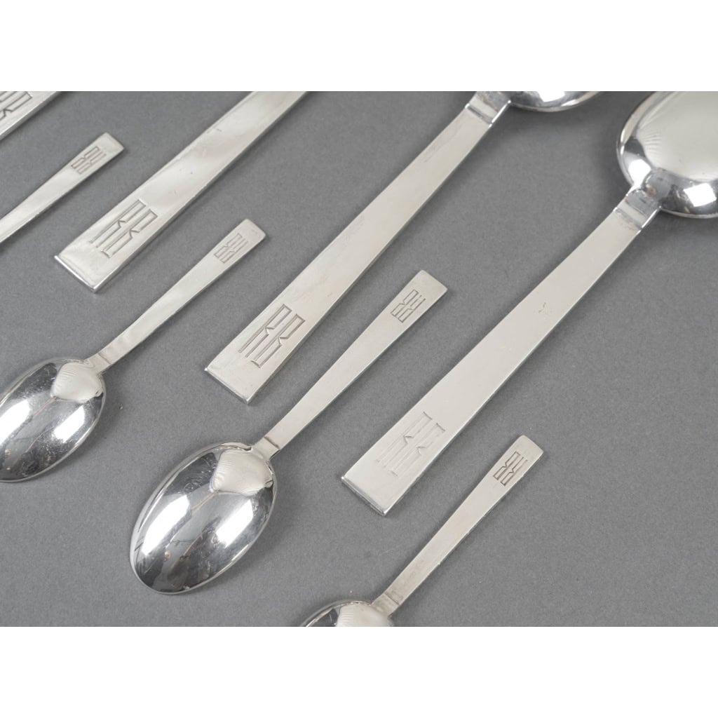 Jean-Élysée Puiforcat (1897–1945) – Service « Antibes » en argent massif, 36 pièces 6