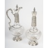 ARMAND GROSS – Paire d&rsquo;aiguières en cristal et argent massif fin XIXe 34