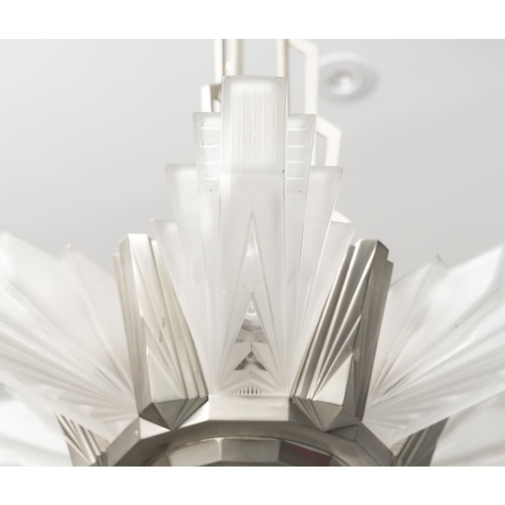 Henri PETITOT, Lustre Art Deco, Circa 1930 10