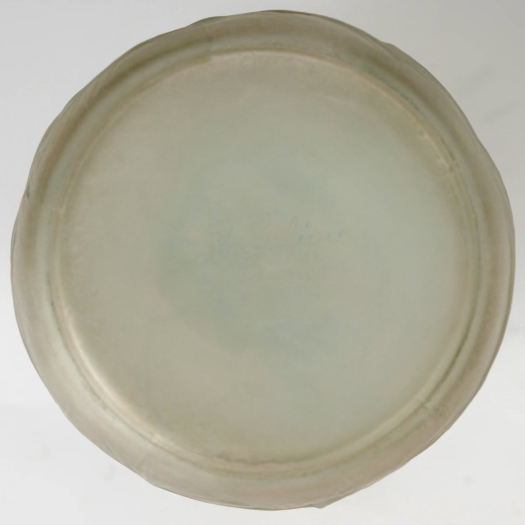 1920 René Lalique – Brûle Parfums Sirènes Verre Blanc Patiné Bleu 9